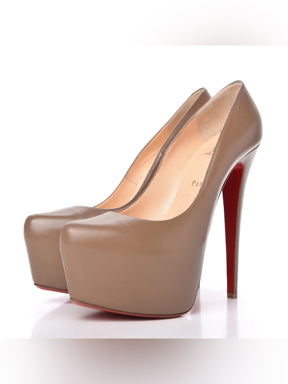 CHRISTIAN LOUBOUTIN Kid Daffodile 160 Pumps Nude